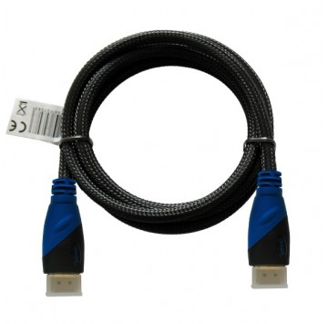 Kabel HDMI 2m 1.4 4k pozłacany w oplocie
