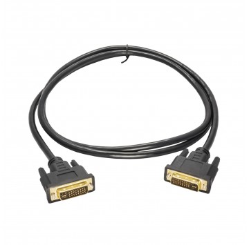 Kabel DVI-DVI 1.8m pozłacany 24+5 pinów.