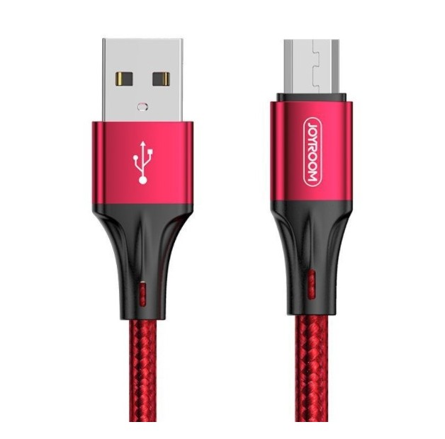 Krótki kabel micro USB 3A 0.2m Joyroom w oplocie.
