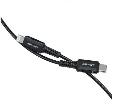 Acefast kabel MFI USB Typ C - Lightning 1,8m, 30W, 3A czarny (C4-01 C Black)