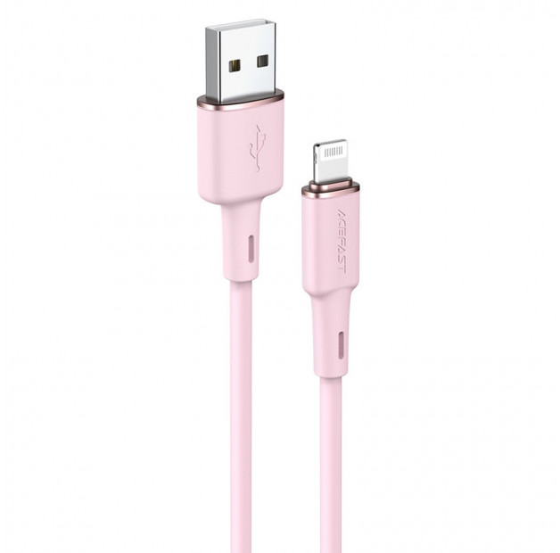 Acefast kabel MFI USB - Lightning 1,2m, 2,4A różowy (C2-02 pink)