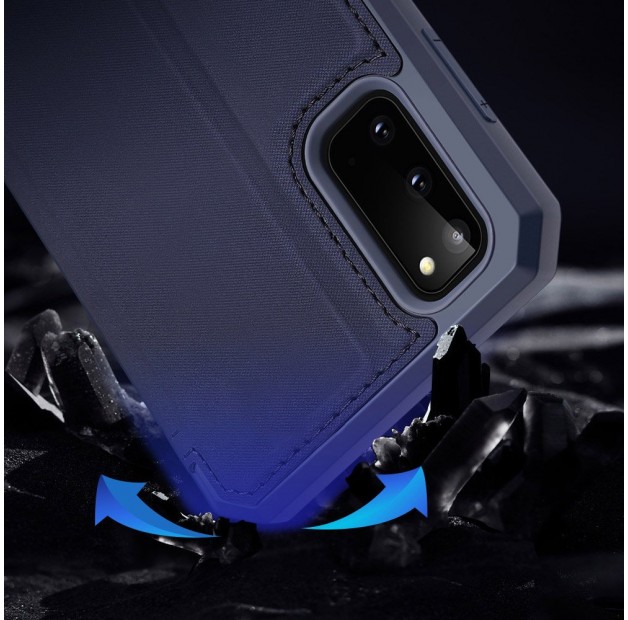 Samsung Galaxy S20 Etui skórzane z klapką w kolorze granatowym