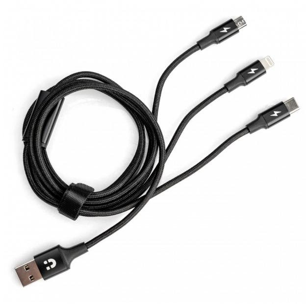 Przewód 3w1 Unitek Lightning Micro USB oraz USB Typ C