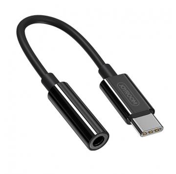 Joyroom adapter przejściówka słuchawek 3,5 mm mini jack (żeński) - USB Typ C (męski) czarny (SH-C1)