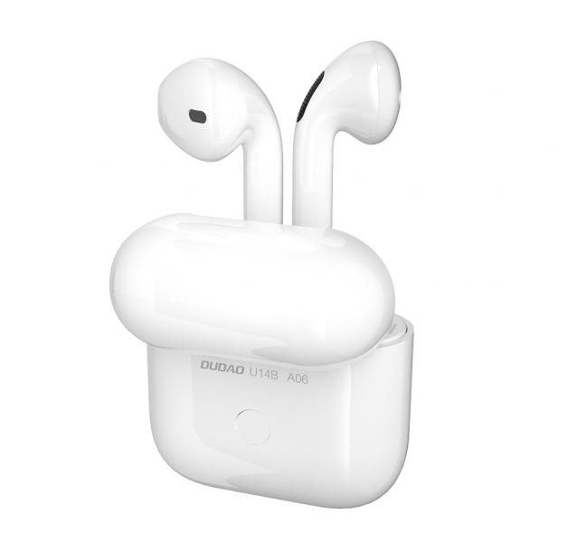 Dudao douszne bezprzewodowe słuchawki Bluetooth TWS (U14B-White)