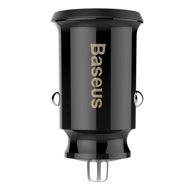Baseus Grain Car Charger mini ładowarka samochodowa 2x USB 3.1A czarny (CCALL-ML01)
