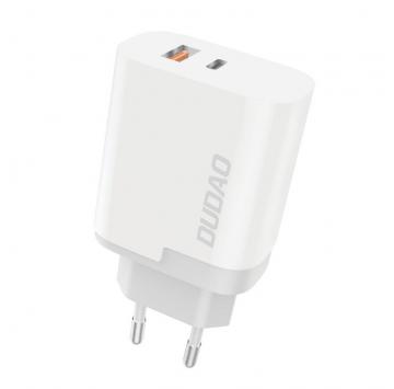 Dudao ładowarka sieciowa USB / USB Typ C Power Delivery Quick Charge 3.0 3A 22,5W biały (A6xsEU white)