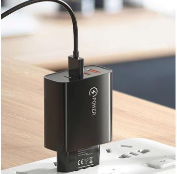 Ładowarka sieciowa Alogy szybka 3x USB-A + USB-C PD 20W Czarna