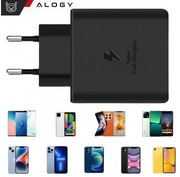 Ładowarka sieciowa USB-C typ C PD Premium szybka 45W 3A + Kabel Type-C 1M Alogy czarna