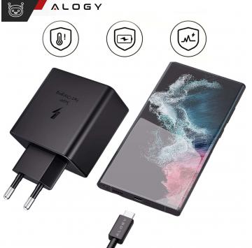 Ładowarka sieciowa USB-C typ C PD Premium szybka 45W 3A + Kabel Type-C 1M Alogy czarna