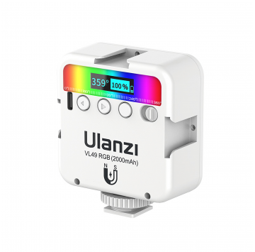 Lampa LED Ulanzi VL49 - RGB, WB (2500 K - 9000 K), biała