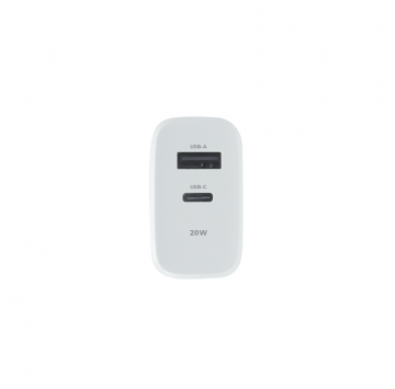 Maxlife ładowarka sieciowa PD QC MXTC-10-20AC 1x USB-C 1x USB 20W biała