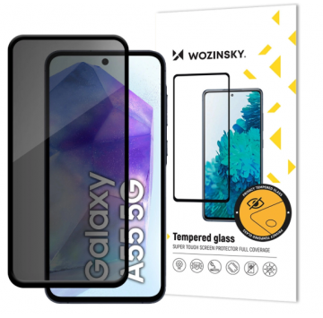 Szkło hartowane Wozinsky Privacy Glass do Samsung Galaxy S25 – ochrona ekranu z filtrem Anti Spy, ograniczającym kąt widzenia.