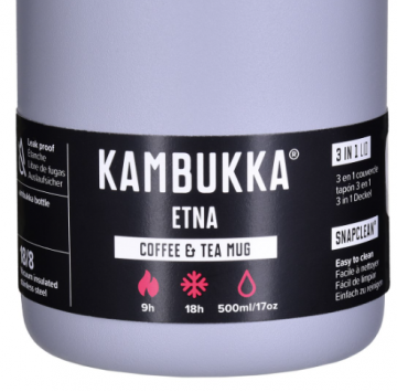 Kambukka Etna 500ml Uncertain Grey – kubek termiczny na gorącą kawę lub zimną herbatę przez cały dzień