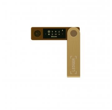Ledger Nano X Gold – portfel sprzętowy do kryptowalut, elegancki design.