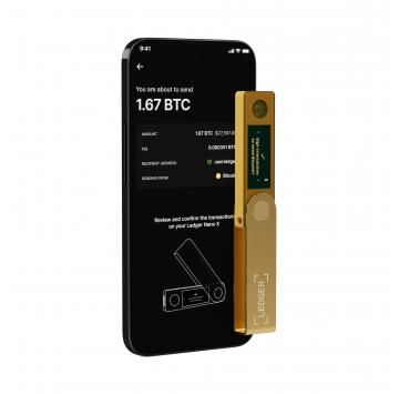Zabezpieczenia Ledger Nano X Gold – chip Secure Element i proces uwierzytelniania.