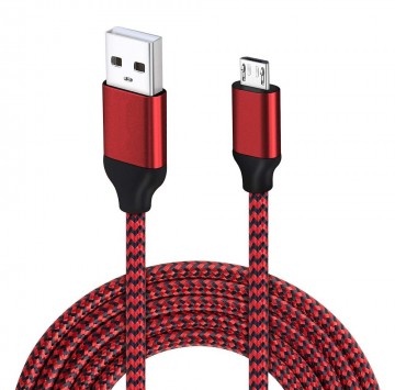 Kabel przewód USB - micro USB 2 A 1 m czerwony