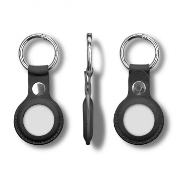 Apple AirTag etui skórzane czarne