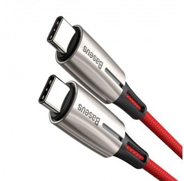 Baseus Water Drop wytrzymały nylonowy kabel przewód USB-C PD2.0 60W 20V 3A QC3.0 1M czerwony (CATSD-J09)