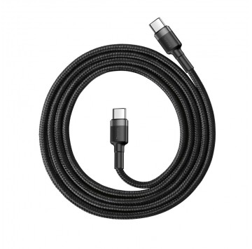 BASEUS PD60W/QC3.0 TYPE-C CABLE 100CM GREY/BLACK