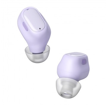 Baseus Encok WM01 TWS bezprzewodowe dokanałowe słuchawki Bluetooth 5.0 Fioletowe