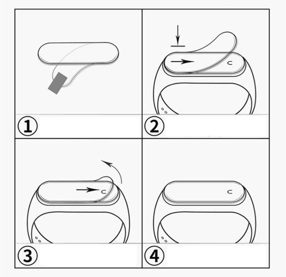 Instrukcja montażu Xioami Mi Badn 4 5 6 szkło hartowane full glue Instrukcja montażu Xioami Mi Badn 4 5 6 szkło hartowane full glue