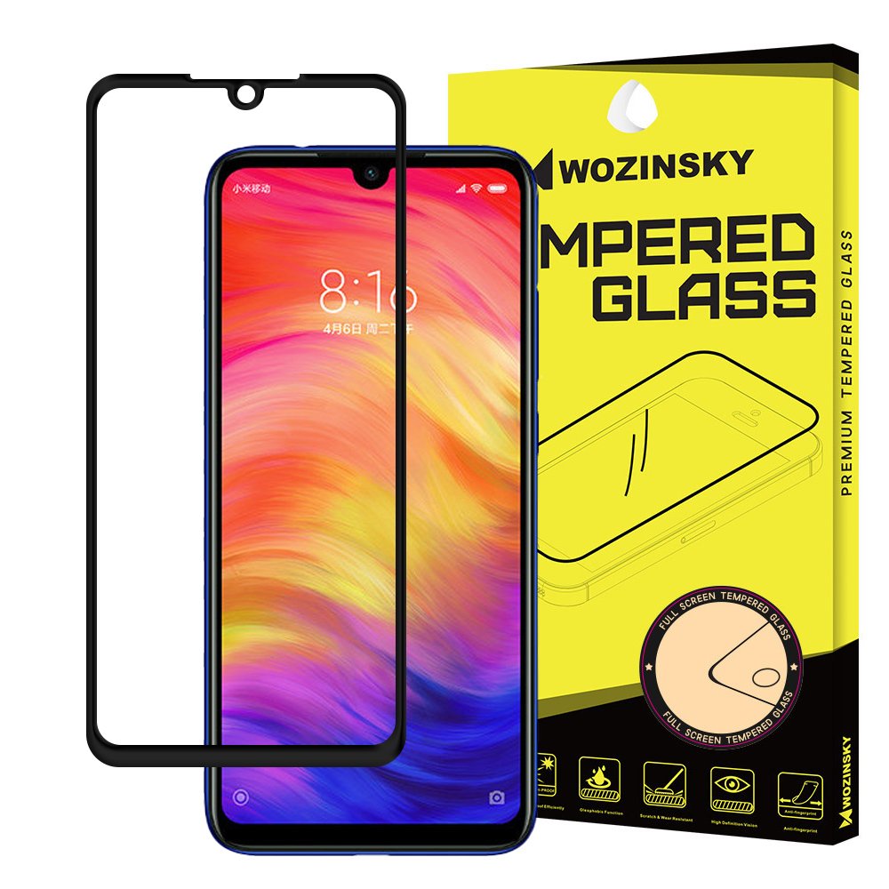 image Szkło hartowane Full Glue Xiaomi Redmi Note 7 czarny