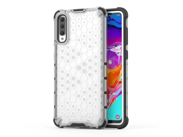 Etui hybrydowe dla Samsung Galaxy A70 Clear White