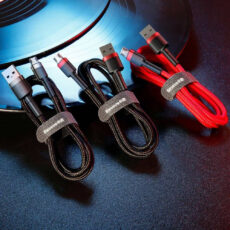 Kabel USB do Micro USB Baseus Cafule 2.4A 1m (czerwono-czarny)