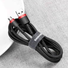 Kabel USB do Micro USB Baseus Cafule 2.4A 1m (czerwono-czarny)