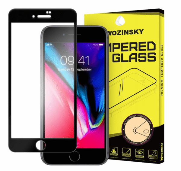 Szkło hartowane Apple iPhone 6/7/8 z czarną ramką od Wozinsky