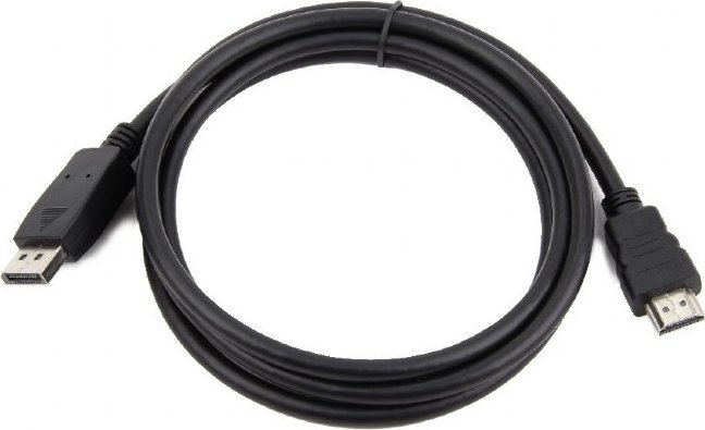 Kabel DisplayPort do HDMI 1,8 m Gembird zwinięty – czarny przewód z wtykiem DP i HDMI
