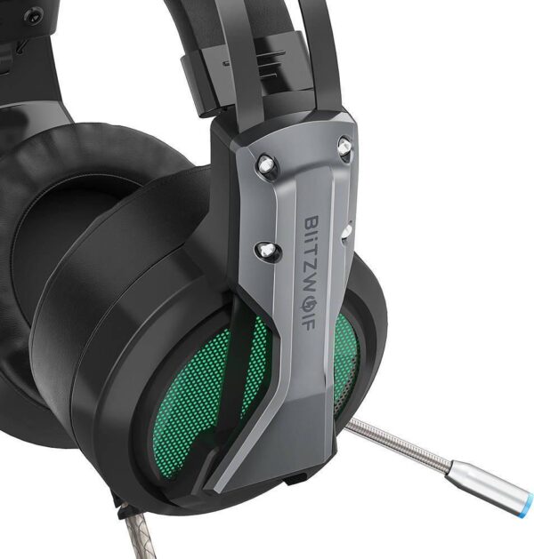 BlitzWolf BW-GH1 – słuchawki gamingowe z podświetleniem RGB i mikrofonem na pałąku