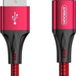 Joyroom USB - Micro USB 20 cm czerwony w oplocie