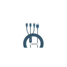 Kabel 3w1 Baseus Superior 1,5 m – niebieski przewód z wtykami USB-C, Lightning i micro USB
