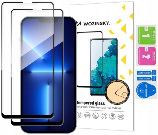 Szkło hartowane Apple iPhone 13 mini (2 szt.) z czarną ramką Wozinsky