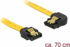 Kabel SATA Delock DATA III 0,7m z zatrzaskami metalowymi kątowy lewo/prosty