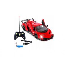 Zdalnie sterowany samochód w kolorze czerwonym