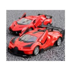 Zdalnie sterowany samochód w kolorze czerwonym z uchylnymi drzwiami