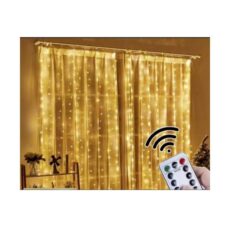 Kurtyna LED sterowana pilotem, idealna ozdoba na Święta