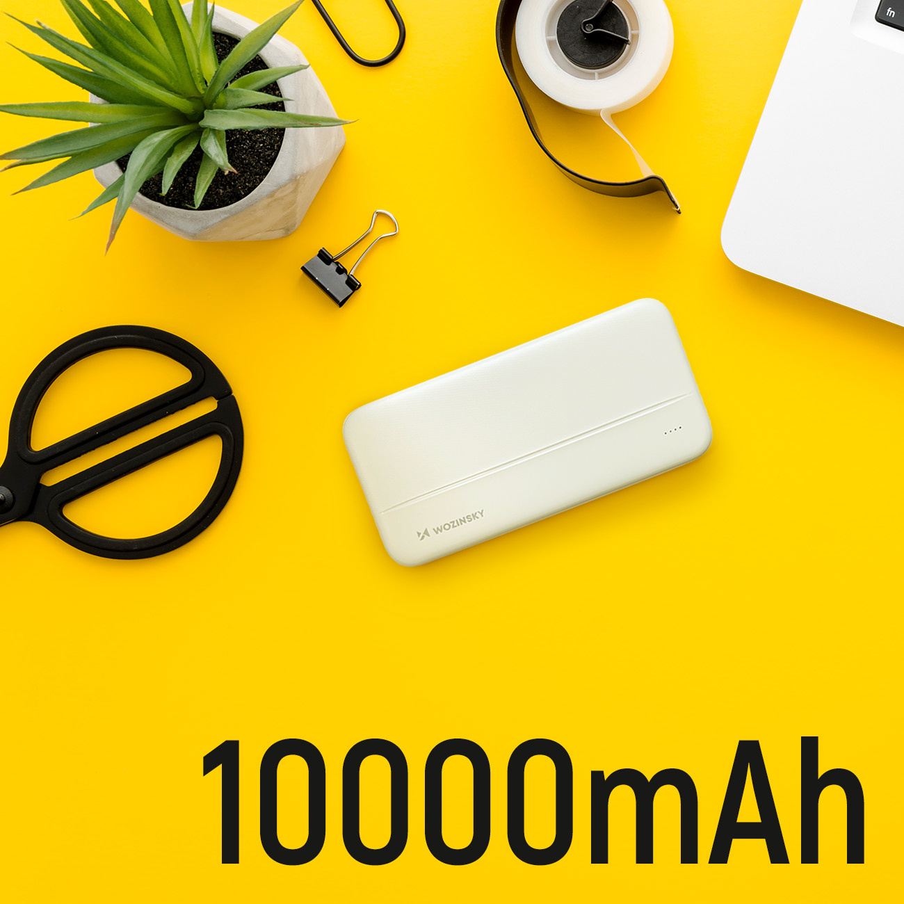 Powerbank Wozinsky WPBWE1 z diodami LED, które informują o poziomie naładowania