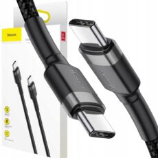 Kabel Baseus Cafule USB-C – USB-C 60W 2m – czarno-szary