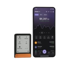 Połączenie smartfona Ledger Flex BTC Orange