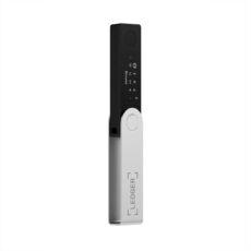 Ekran OLED Ledger Nano X wyświetlający potwierdzenie transakcji