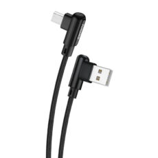 Foneng X70 kabel micro USB 90 stopni czarny 3A