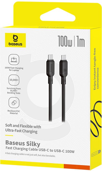 Kabel Baseus dobrej jakości do telefonu USB C 1m Kabel Baseus dobrej jakości do telefonu USB C 1m pudełko