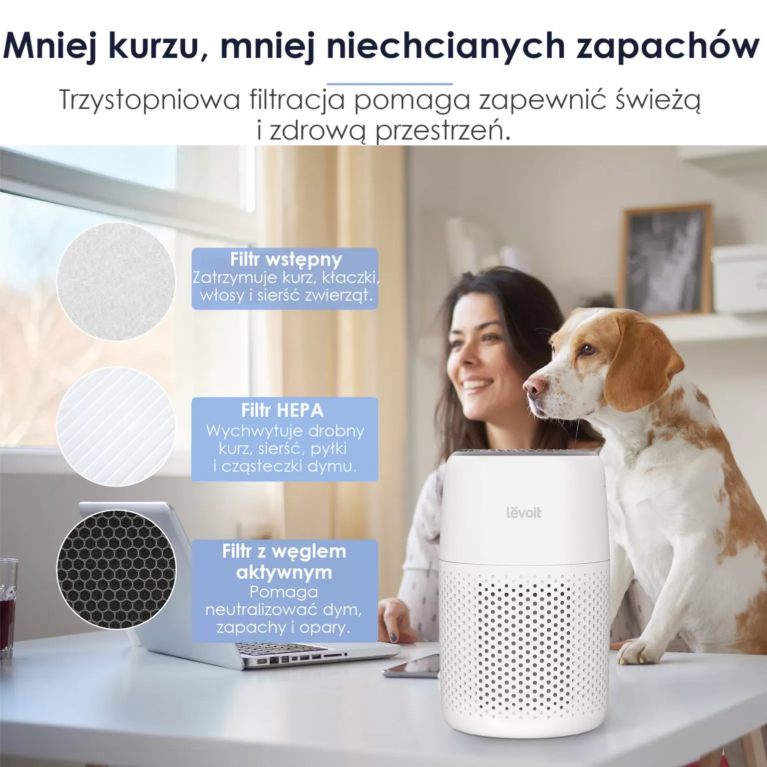 Levoit Mini - Oczyszczacz powietrza z filtrem HEPA