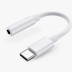 Adapter Samsung USB-C do Jack 3.5mm w kolorze białym, który działa z Samsungiem