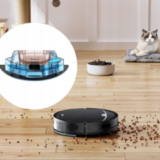 iLife V9 Pro - robot czarny odkurzający pod stolikiem