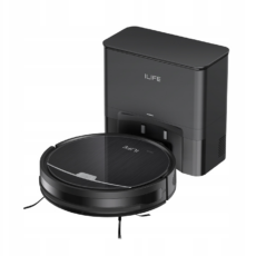 iLife V9 Pro z otwartą stacją samoopróżniania i workiem 2,5 L